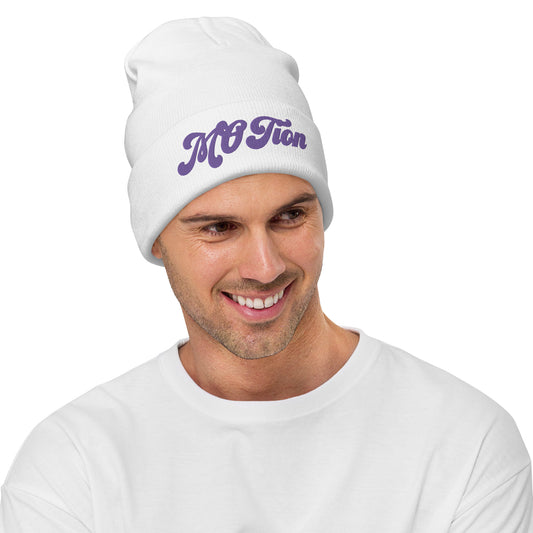 Embroidered Motion Beanie